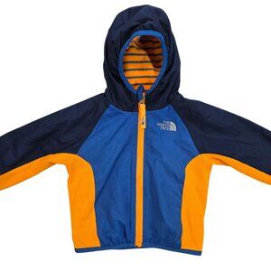 The North Face Baby Boy's Reversible Fleece Jacket Zip Front Orange Blue 6-12 Mo